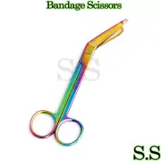 HEAVY DUTY 1 Lister Bandage Nurse Scissors - 5.5" Titanium Color Rainbow