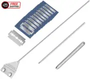 HOTOOLME Aquarium Algae Scraper Fish Tank Cleaner Stainless Steel Cleaning Razor