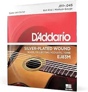D'Addario Gypsy Jazz Acoustic Guitar Strings - EJ83M - Ball End - Medium, 11-45