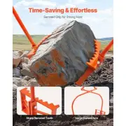 24 Inch Steel Rock Lifting Tongs 2 Claw Swivel Log Grapple Tool