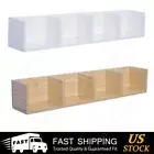 4 Grids Wooden CD DVD Game Book Shelf Storage Tower Rack Wall Mounted Organizer