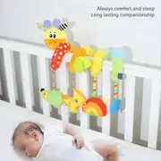 Plush Spiraled Wrap Crib Toy For Baby Hanging Infant Interactive