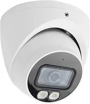 R-Tech 5MP TVI Turret Dome Security Camera with HD Night Color Vision, Analog Camera, IP67 Outdoor Weatherproof, 4-in-1 AHD/CVBS/CVI/TVI/– 2.8mm Fixed Lens – White