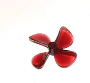 QONXIX 2PCs 60mm 4-Blade Propeller High-Strength Props Paddle OD 60mm ID 4.1mm Height 12.5mm for RC Boat Ship Model Accessories RC Boat Propellers (Color : 2pcs Right Handed)