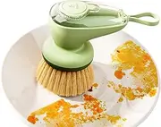 Dishwashing Brush with Soap Dispenser - Kitchen Scrub Cleaning Brush - Refillable Soap Dishwasher Brush, Dishwashing Sponge Scrubber for Kitchen Home Bathroom