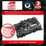 Cylinder Head Cover fits MINI CLUBMAN COOPER F54 2.0 2014 on 11127611278 Febi