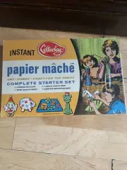 VINTAGE 1970 CELLUCLAY INSTAN PAPIER MACHE COMPLETE STARTER SET MIB ART CRAFT