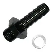 Aeroflow Barb Adapter M18 x 1.5mm to 3/8", AF734-00BLK