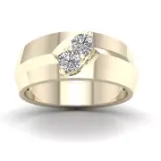 1/2Ct Diamond Wedding Band Ring Size 6.5 in 10k Yellow Gold ( H-I, Clarity I2)