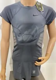 NEW NIKE Pro Combat Hyperstrong Compression 2 Pad Rib Football Shirt SZ MENS 2XL