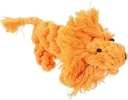 GANAZONO Interactive Dog Chew Toy Cotton Rope Woven Lion Shape Puppy Teething Toy