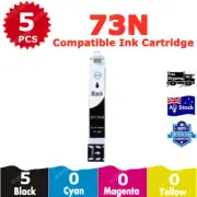 5x Non-OEM 73N T0731 Black ink cartridge for Epson TX110 200 210 300 400 409 410