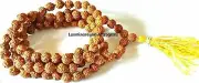 RUDRAKSHA MALA HOLY HINDU 108 + 1 BEADS ROSARY MALA 7 MM SIZE NECKLACE