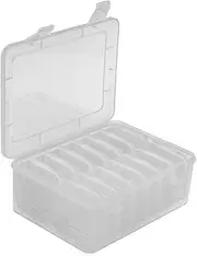 jojofuny 1 Set Transparent Bead Storage Containers Clear Hinged Lid Organizers for Jewelry Buttons and Small Items Stackable Storage Box for Craft Supplies