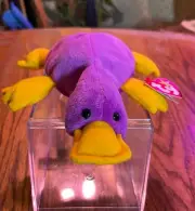 Rare *1993 Patti the Platypus Ty Beanie Baby, PVC W/ 9+ Tag Errors Mint!