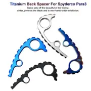 Titanium Back Spacer For Spyderco Para 3 - 4 Color Anodized Blue Stonewash Black