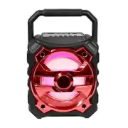 Laser Portable Bluetooth Speaker Red - Wireless Music & Karaoke Ready