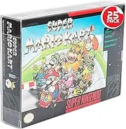 Video Game Box Protector for SNES / N64 Games - 0.40MM Thick PET Protector, SNES/Nintendo 64 Video Games Display Case Compatible for Super Mario, Donkey Kong,Zelda (Pack of 25)