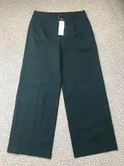 NEW Eileen Fisher Drapey Tencel Stretch Pine Wide Leg Trouser Pants Sz 6P $278