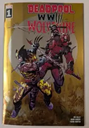 DEADPOOL WOLVERINE WWIII 1 NM WHATNOT GOLD FOIL NYCC VARIANT LTD TO 300 COPIES