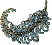 [GFM] Sparkly Feathers brooch -Very Large Size - (BRCH-FTH-D)