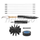 11Pcs Dryer Vent Brush Remover with Extension Rod 16.14" Drill Bit Set