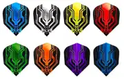 8 New Sets Harrows Plexus 100 Micron Standard Dart Flights – Assorted Colors