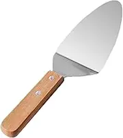 Pie Server | Stainless Steel Cake Serving Spatula | Server Cutting Spatula with Wooden Handle | Cake Serving Utensil | Pie Spatula Cutter for Kitchen, Wedding, Dessert