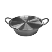 16"W x 5"H Stainless Steel Cazo Carnitas Caso Pot W/ Lid Outdoor Cook Stove Wok