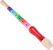 Alasum Recorder Flute 8 Hole Wood Soprano for Music Lovers Safe Material Easy Tuning Improve Hand Skills Precise Sound Beautiful Craft Varies Random
