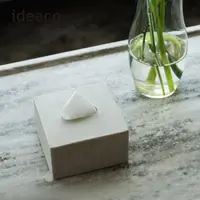 在飛比找momo購物網優惠-【日本ideaco】方形砂岩餐巾紙盒(抽取 方型 衛生紙 天