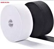 Elastic band (1" or 2") 15 yard Strong elasticity and flexibility MADE IN USA