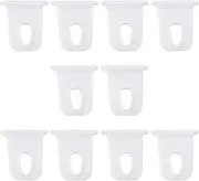 LT Easiyl Pack of 10 Awning Rail Hook Ring Nylon Motorhome Awning Strip Hooks Ring Replacement Part Suitable for Camper Outdoor Camping Hiking Travel White