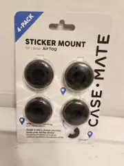 CASE-MATE Tough AirTag Sticker Mount 4-Pack (Black) BRAND NEW SEALED