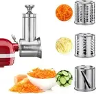 Stainless Steel Slicer Shredder Attachment for KitchenAid Metal silver