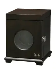 VOLTA Automatic Single Watch Winder Dark Brown Belleview Collection Wood Box