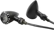 Turn Signal Indicator 2Pcs Universal Motorcycle LED Bullet Turn Signal Light Indicators Lamp Blinker Lights for Chopper Bobber Harley Cruiser (Color : Black)