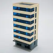 [Outland Models] Railway Colored Modern City Building Tall Apartment N Scale