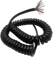 PU Spring Shielded Cable 15 16 17 18 19 20 21 core 26 AWG tensile 1 2 3 4 5 6 7 8 9 10 11 12 Meters Spiral Stretch Wire(Stretch 13 Meter,17 cores 26 AWG)