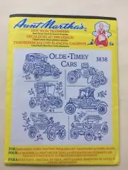 Aunt Martha's hot iron transfers Olde Timey Cars 3838 use each several times