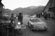 Jean Pierre Hanrioud and Jean Sage Alpine A110 1966 Rally Car Racing Old Photo