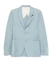 Lardini Long Sleeved Single-Breasted Blazer IT52,IT50,IT56,IT54,IT48 sky blue