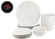 Juego de vajilla de cocina de 18 piezas, platos, fuentes,tazones,servicio para 6