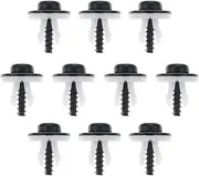 HDVCRNBAVW 10 Sets Car T30 Torx Head Under Engine Shield Screws and Screw Grommets Kit Compatible with Ford C-Max Fusion Escape F-150 Edge Focus Galaxy Fasteners and Clips