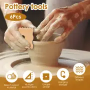 6 Pcs Pottery Foot Shaper Tools Beech Wood Pottery Ribs Portable Pottery LiZIm