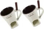 BIUDECO Hot Pot Cup Melting Furnace 2 Pack Electric Fondue Set Pot Cheese Fondue for Chocolate Butter Wax