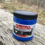 New Still Sealed Speedball Blue Fabric Screen Printing Ink 8 Fl Oz