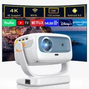 4K Smart Projector Wifi Bluetooth - DANCIEYA Android Projector Native 1080P with