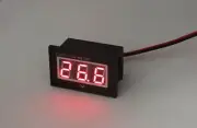 Waterproof 4.5V-30V Red 0.56" LED Mini Digital Volt Meter No need Power Monitor