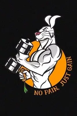 No Pain Just Gain Rabbit Carrot Fitness Vegetables: - Ready to Play Paper Games - No Pain / Hangman, Tic Tac Toe, Four In A Row, Battleships ( 6 x 9 i